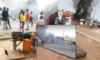 Suspected Yahoo Boys Protest Against EFCC Arrest, Block Expressway