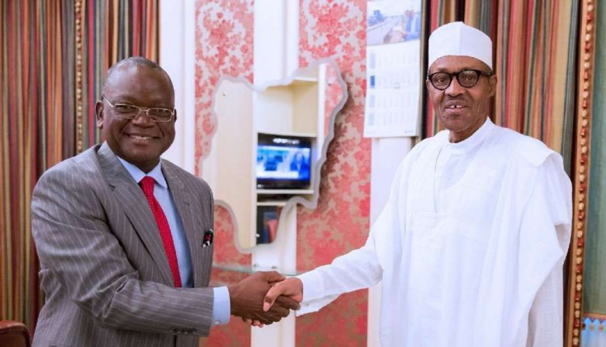 Ortom Visits Aso Rock, Commends Buhari For Condemning Attack